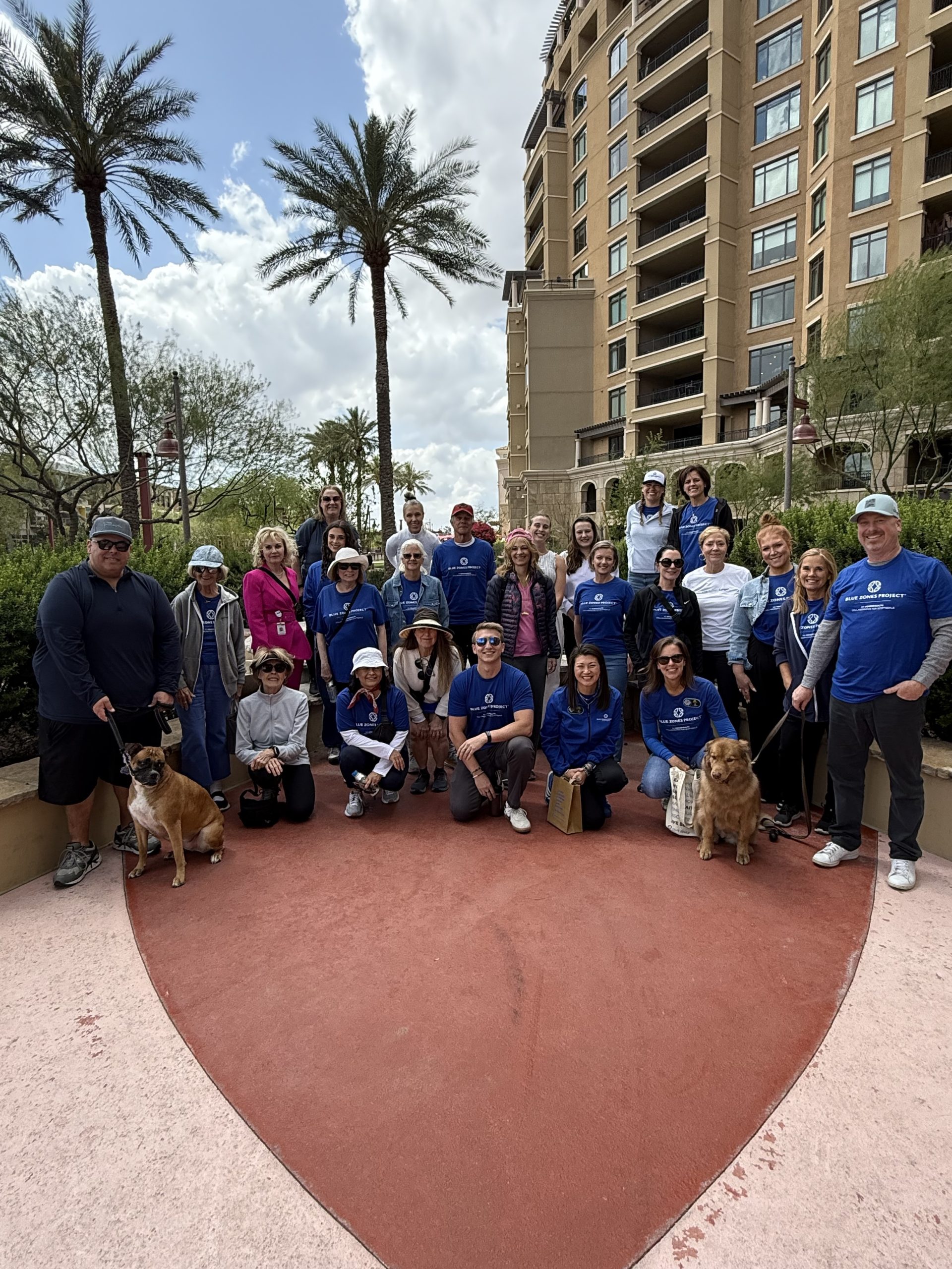 Group Walking Day Photo vertical